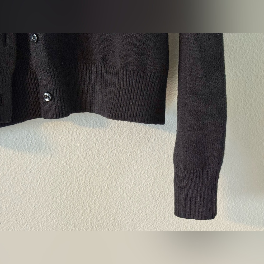 Nordstrom Black Cardigan Cotton Blend, Black, size L - Picture 9 of 16